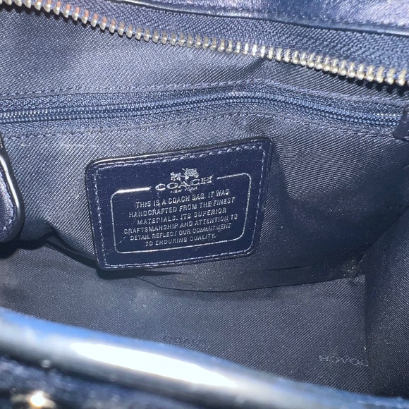 Coach Blue Swagger Bag with Floral Detail (includes shoulder strap) - Picture 2 of 9